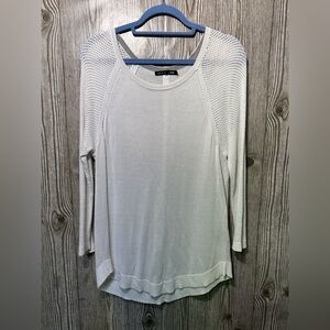 Rag & Bone White Viscose Raglan Sleeve Sweater Sz Med